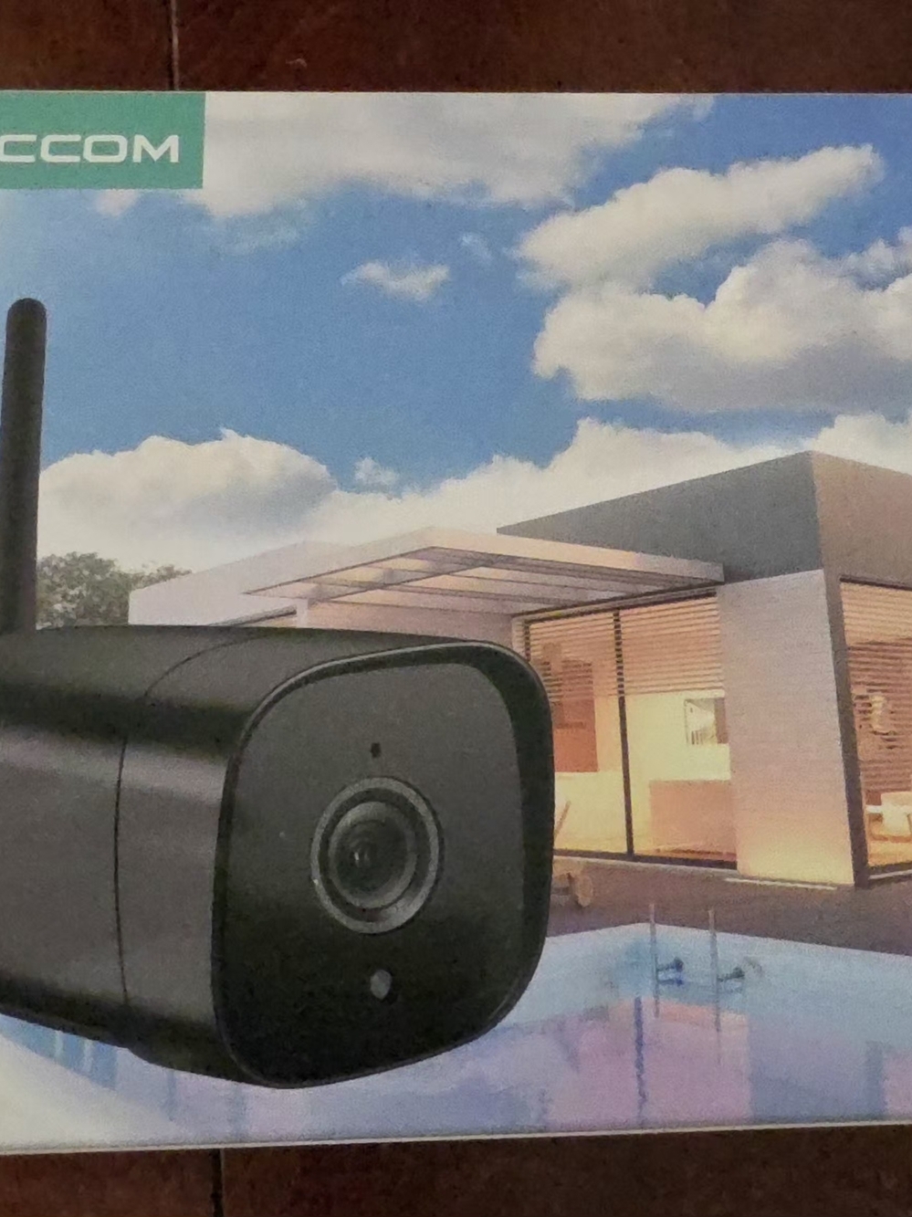 Black Outdoor Wi‑Fi Webcam Camera - Weatherproof Surveillance